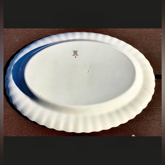 Vintage Spode Copeland INDIA TREE Scalloped Oval Serving Plate - Picture 6 of 7